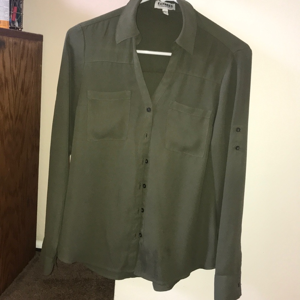 Green blouse from express